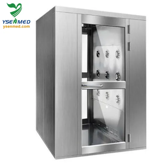 Ysmj-Flb-4A-Ss Medical Equipment Stainless Steel 4-Person Double-Side Air Blow Air Shower Room